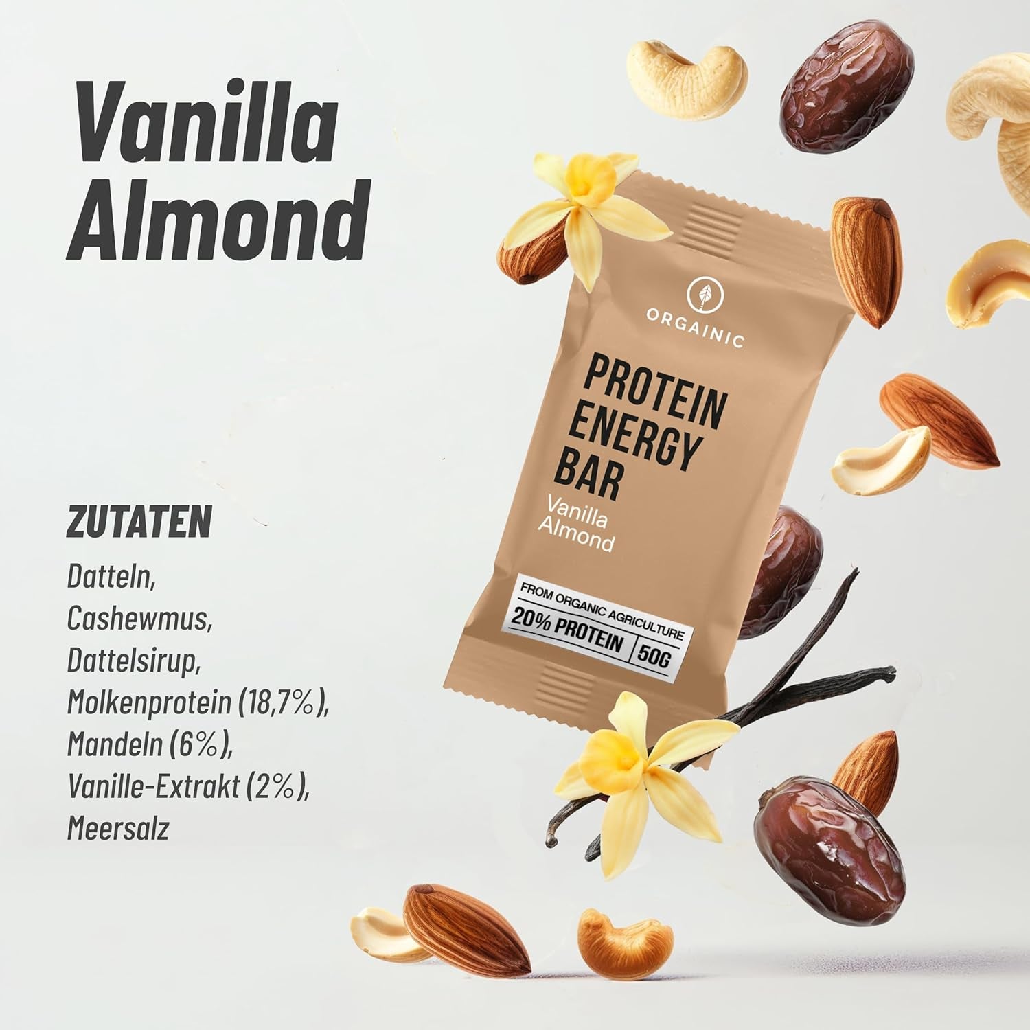 Bio Protein Energy Bars Vanilla Almond (12x50g)