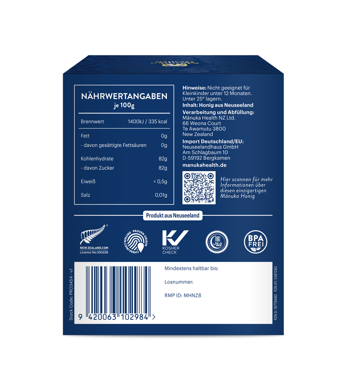 Manuka Honig MGO 850+ (250g)