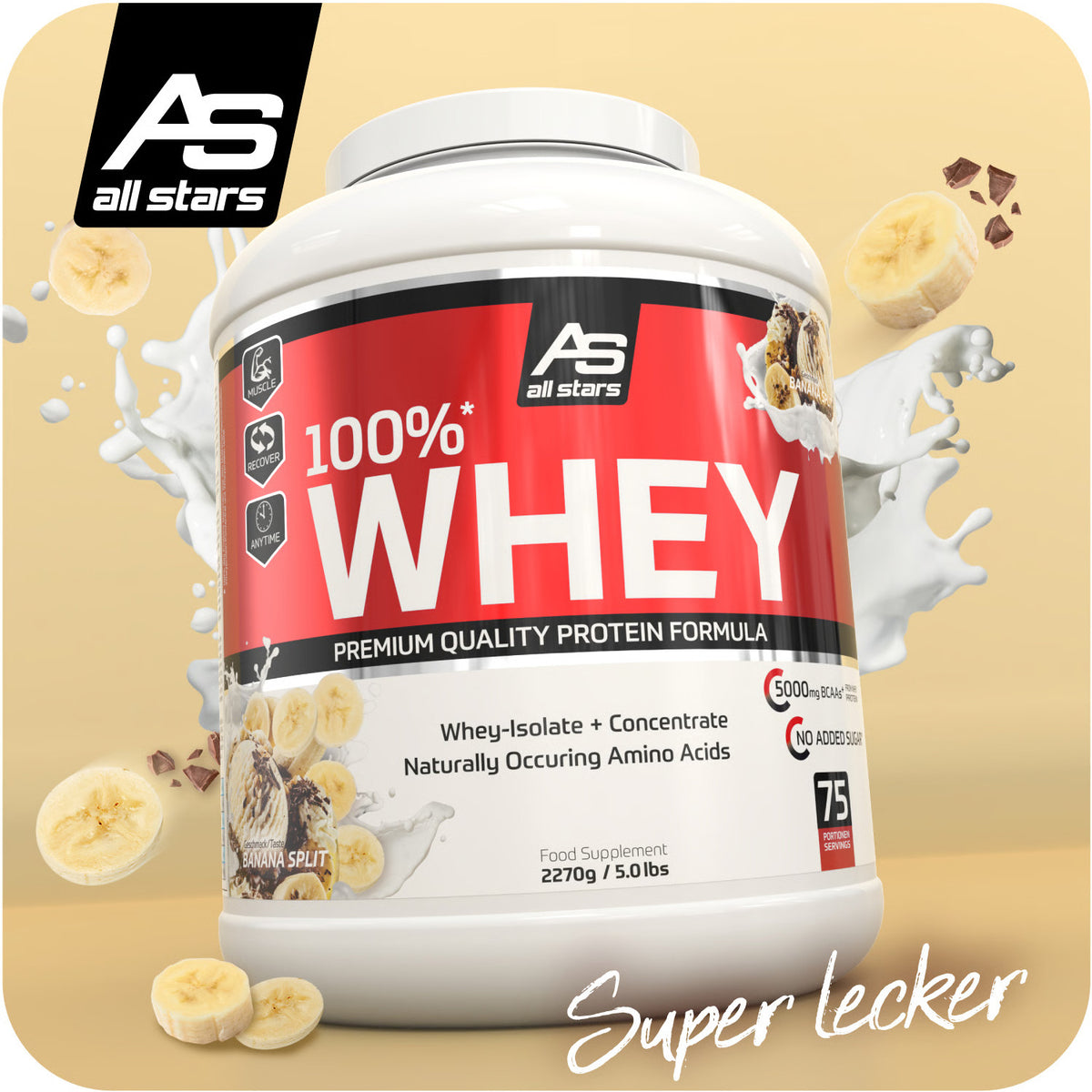 100% Whey Premium (2270g) Banana Split
