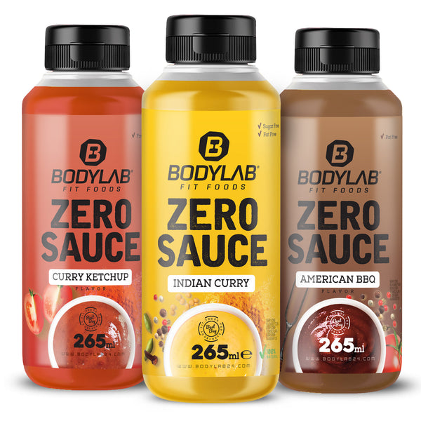BODYLAB ZERO Sauce Curry Ketchup, Indian Curry, American BBQ
