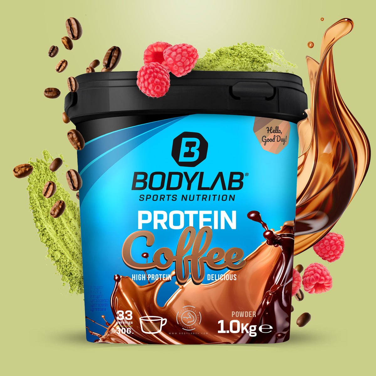 Protein Coffee (1000g) Matcha-Himbeere