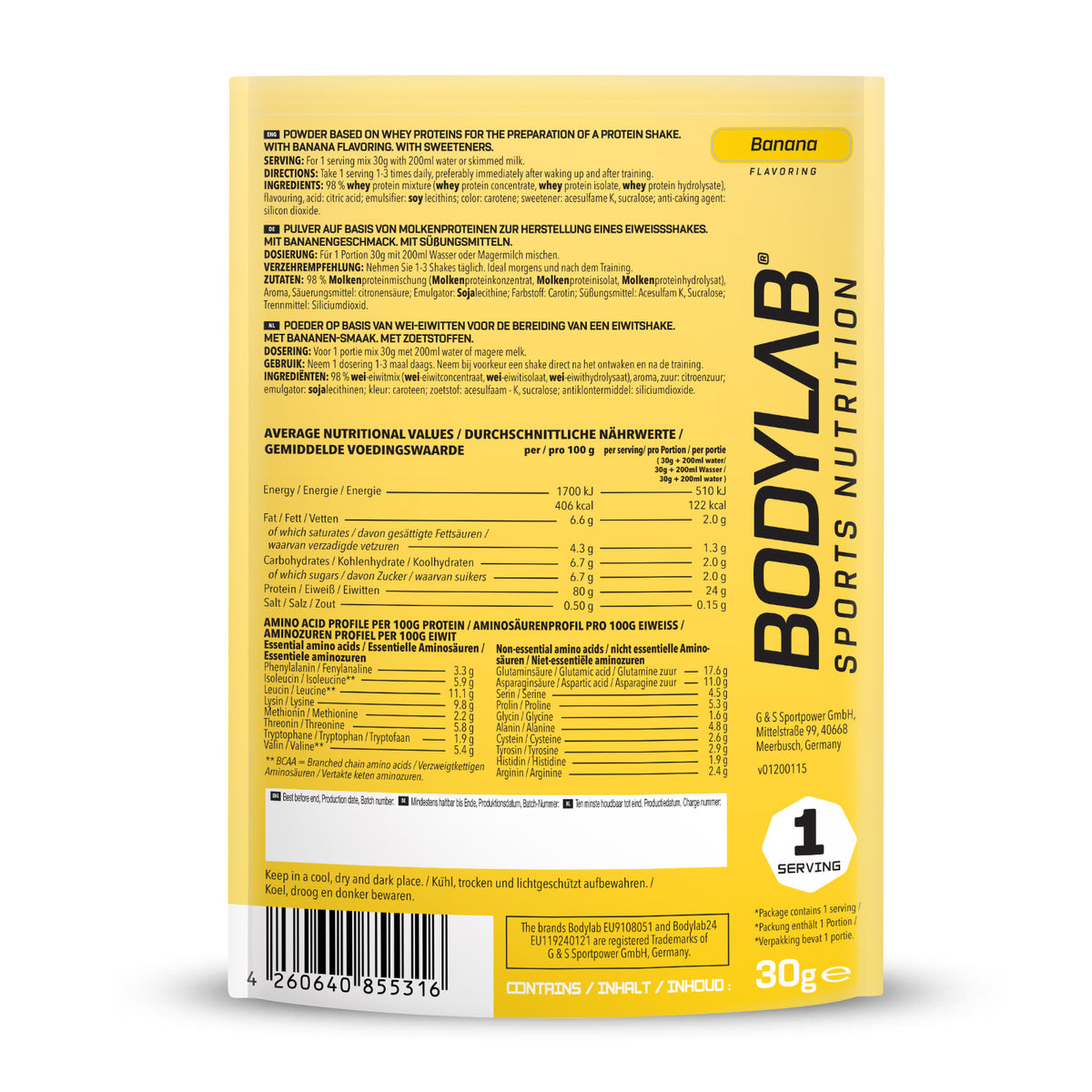 Whey Protein Probe (30g) Banana