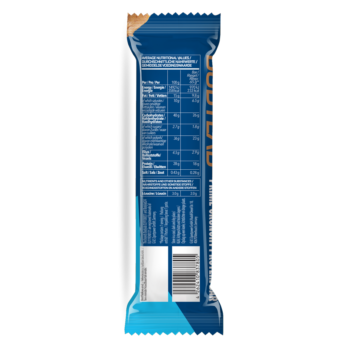 Prime Crunchy Protein Bar - 2 g Leucin (12x65g) Peanut Butter Caramel