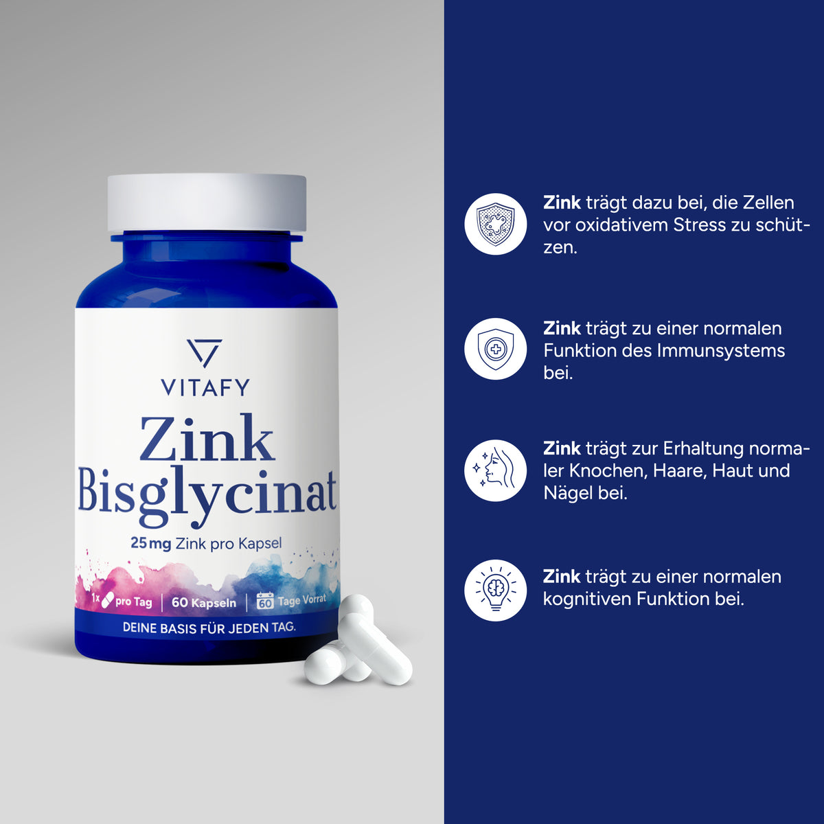 Zink Bisglycinat (60 Kapseln)