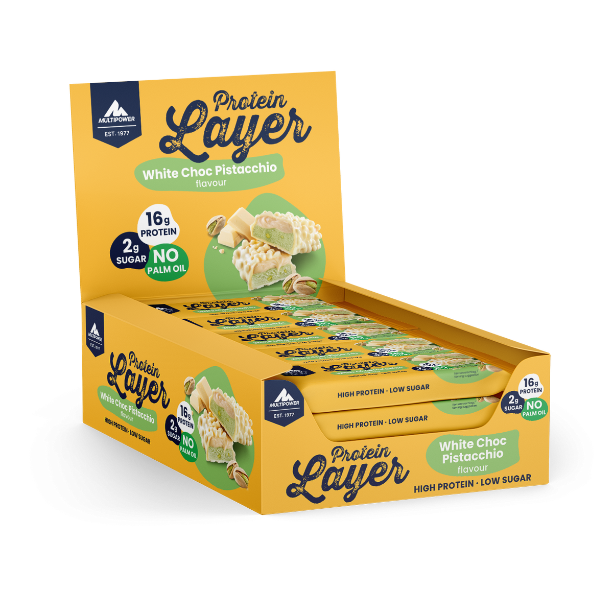 Protein Layer (18x50g) White Chocolate Pistachio