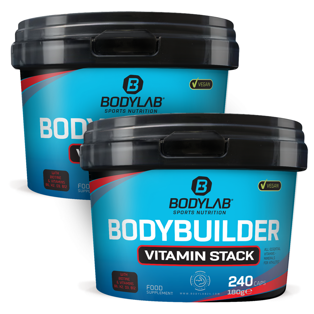 2 x Bodybuilder Vitamin Stack (je 240 Kapseln)