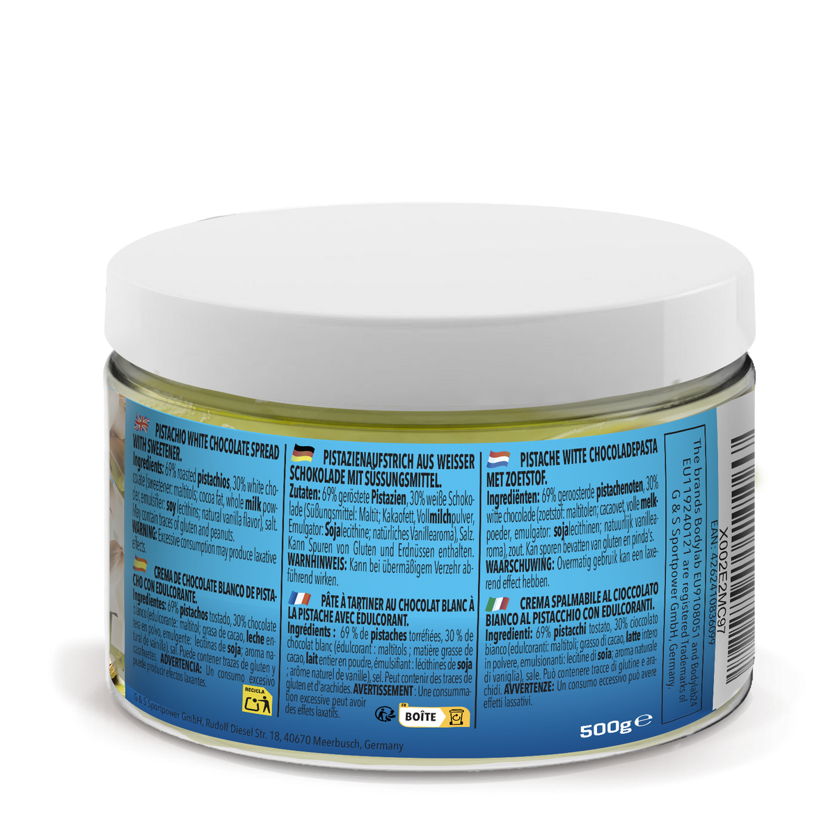 Pistachio White Chocolate Spread (500g)