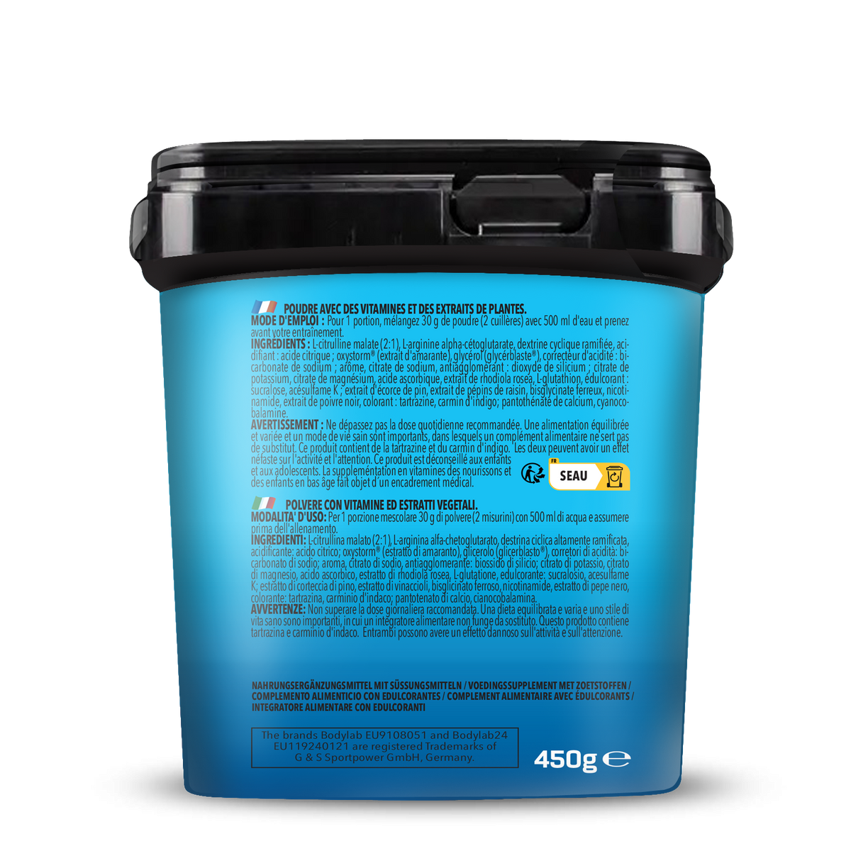 Bodybuilder Pump Pre Workout (450g) Grüner Apfel