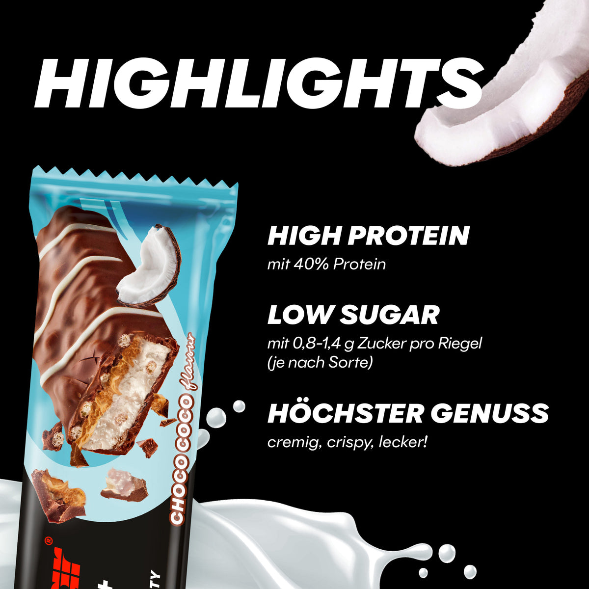 40% Protein+ Crisp (12x40g) Choco Coco