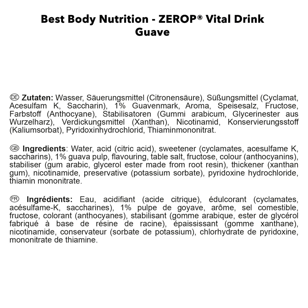 Vital Drink Zerop (1000ml) Kaktus Feige