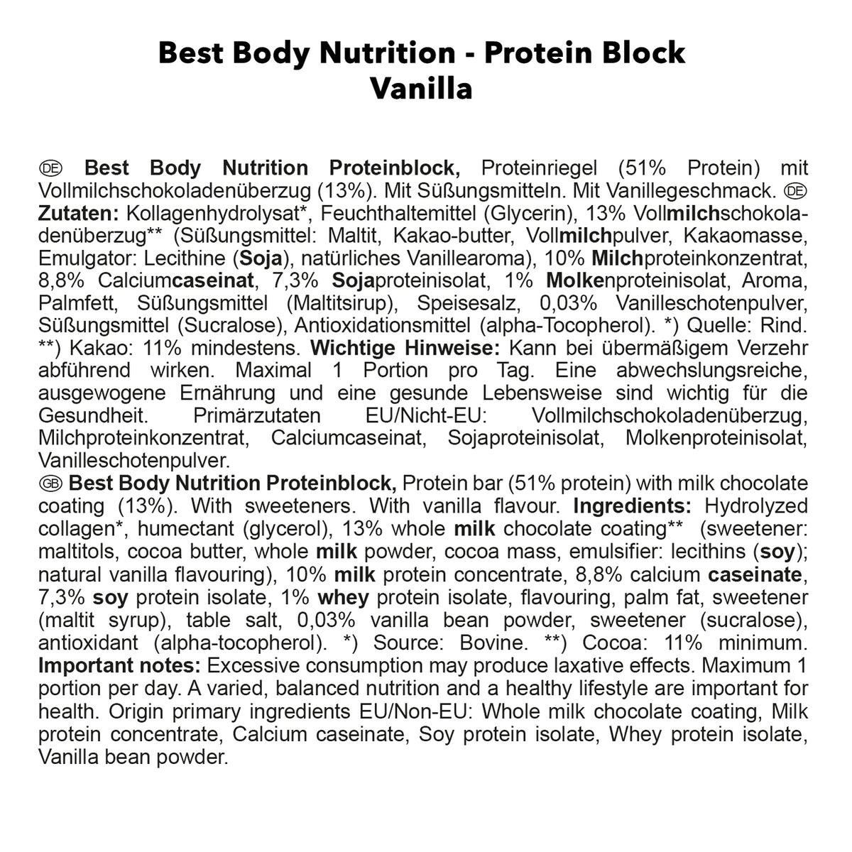 Protein Block (15x90g) French Vanilla