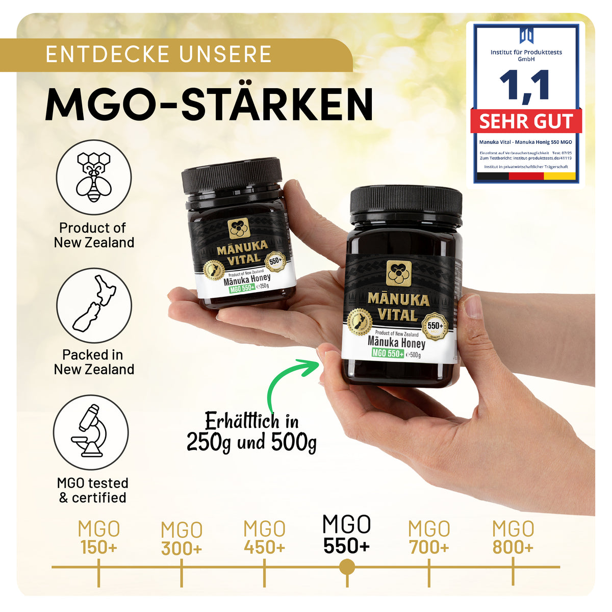 Manuka Vital Honig MGO 550+ (250g)