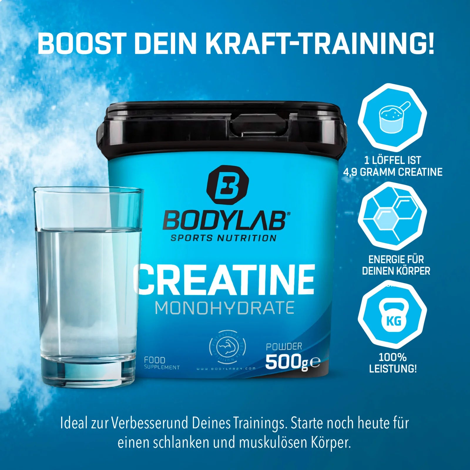 3 x Creatine Monohydrate - 100% Pure Powder (1000g)