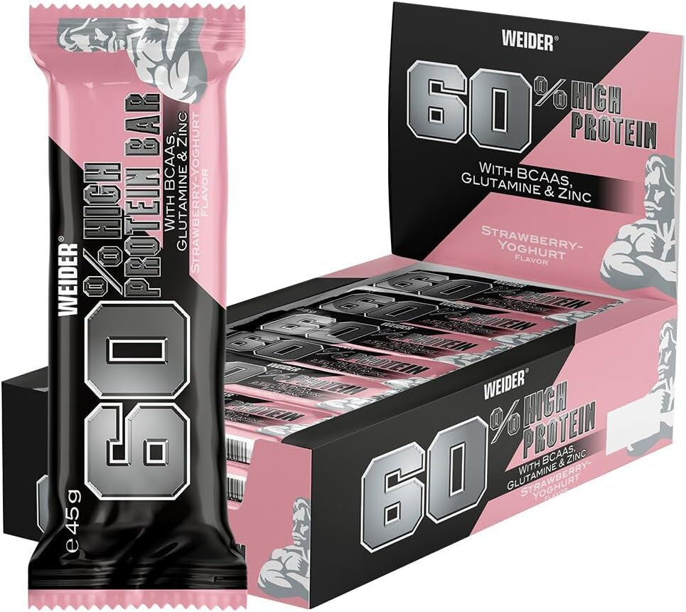 60% Protein Bar (24x45g) Strawberry Yoghurt