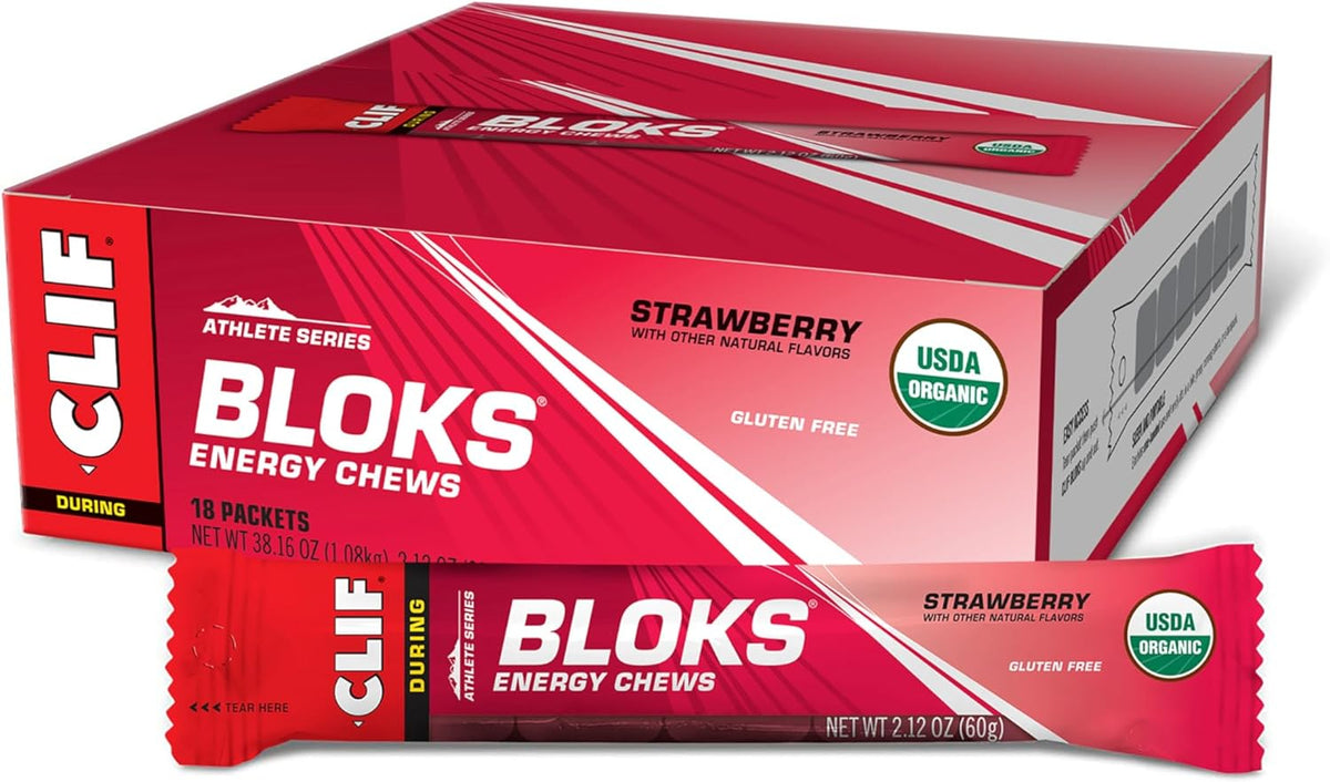 Clif Bloks Energy Chews (18x60g) Strawberry