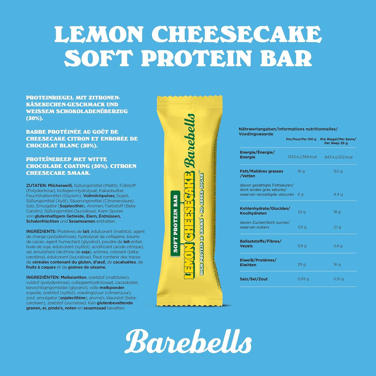Soft Protein Bar (12x55g) Lemon Cheescake