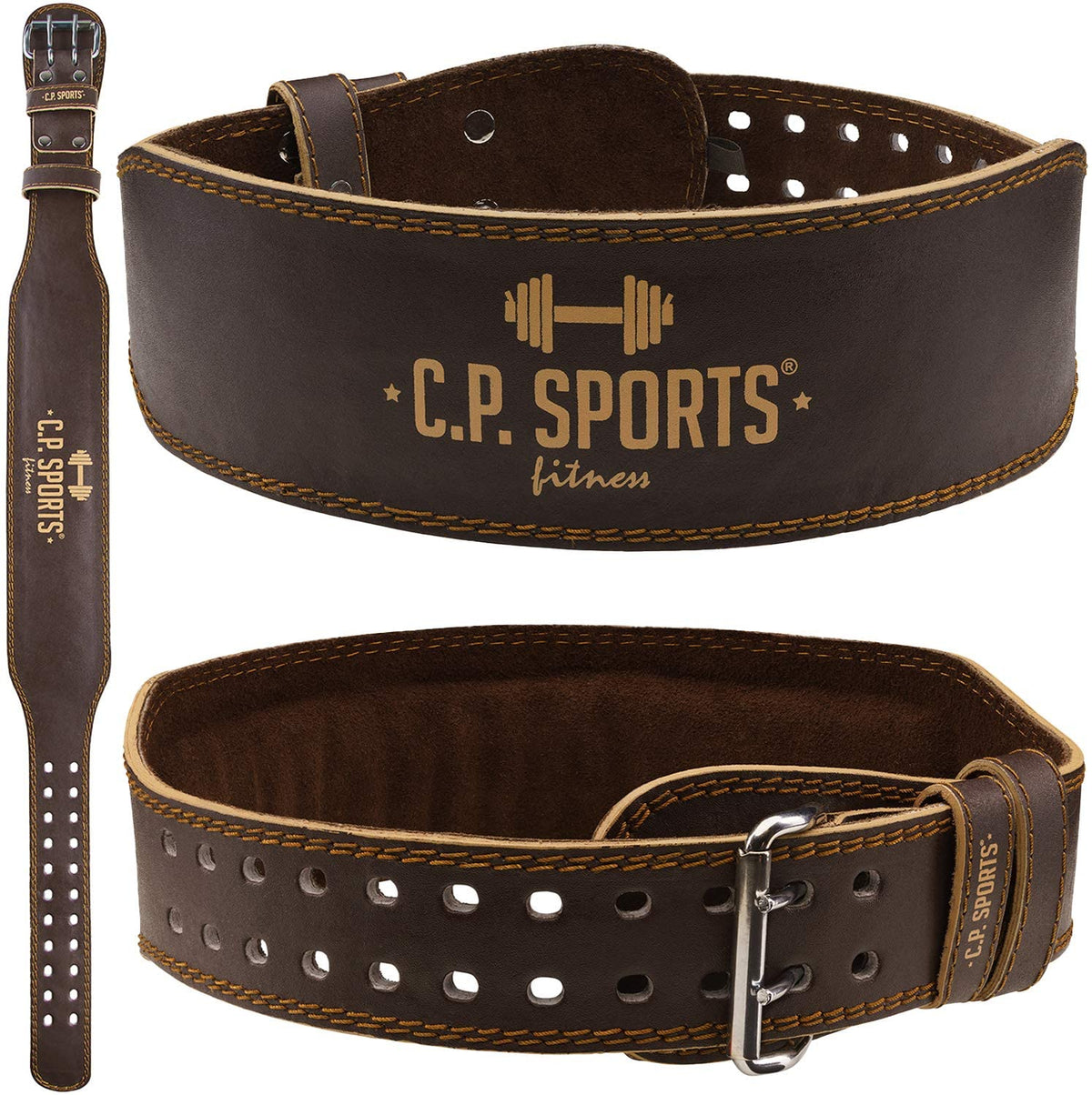 Gewichthebergürtel Leder Braun XS