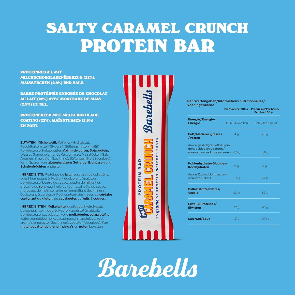 Protein Bar (12x55g) Salty Caramel Crunch