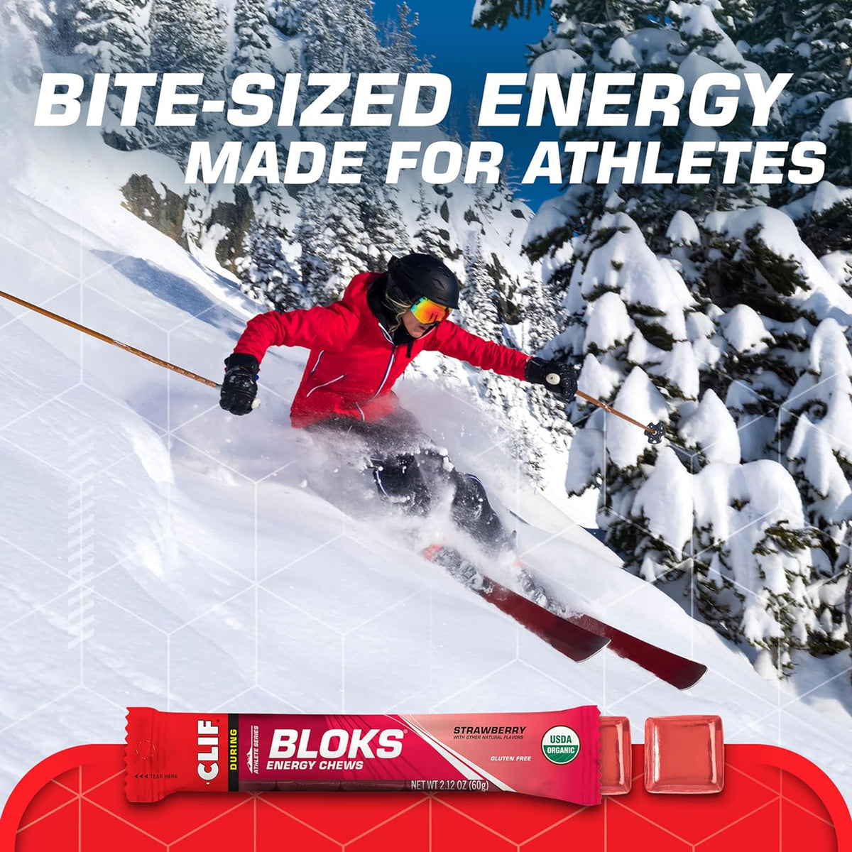 Clif Bloks Energy Chews (18x60g) Strawberry