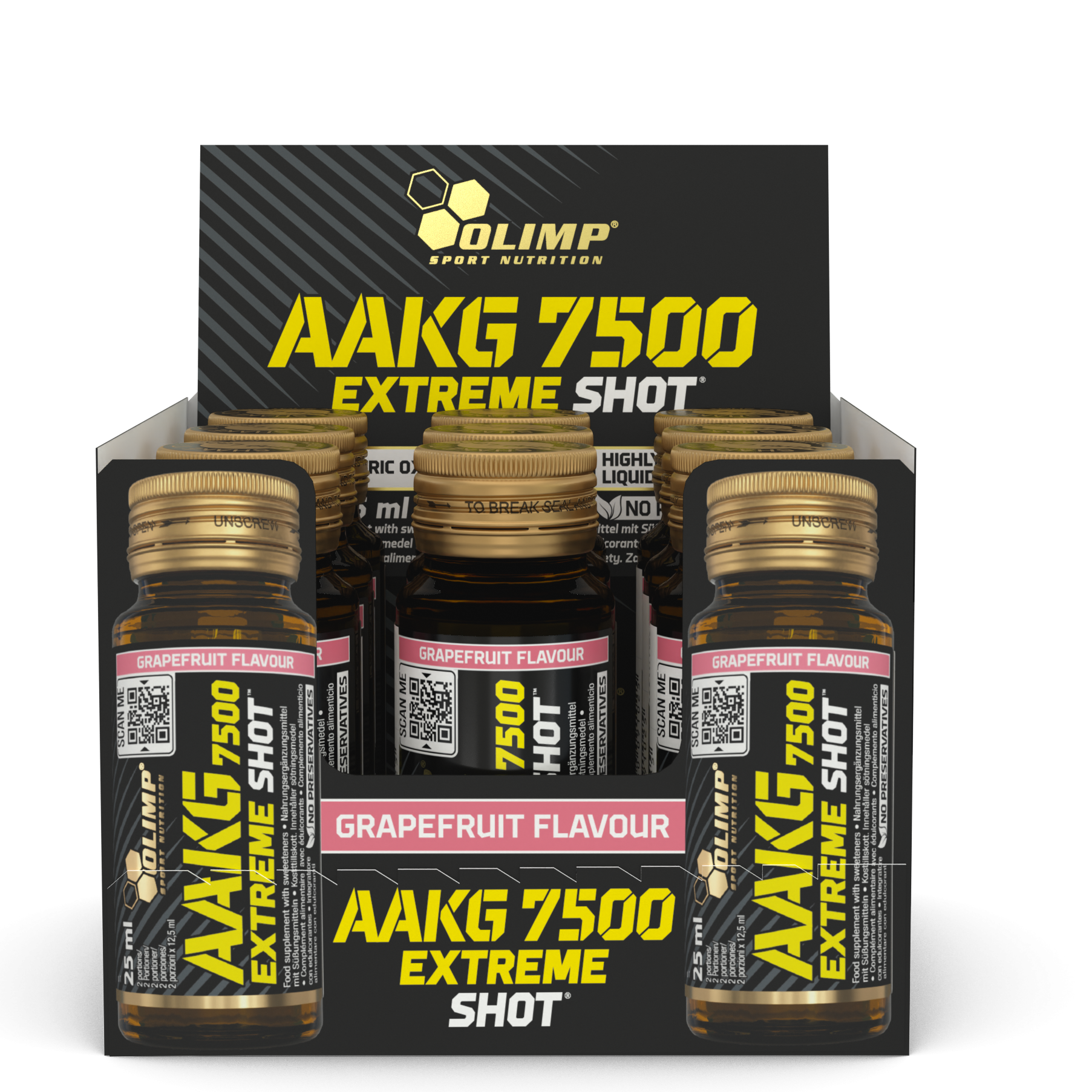 AAKG 7500 Extreme Shot (9 x 25ml) Grapefruit
