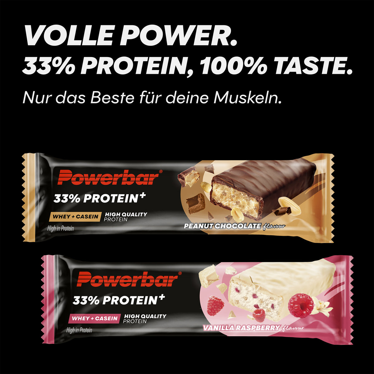 33% Protein+ Bar (10x90g) Vanilla Raspberry
