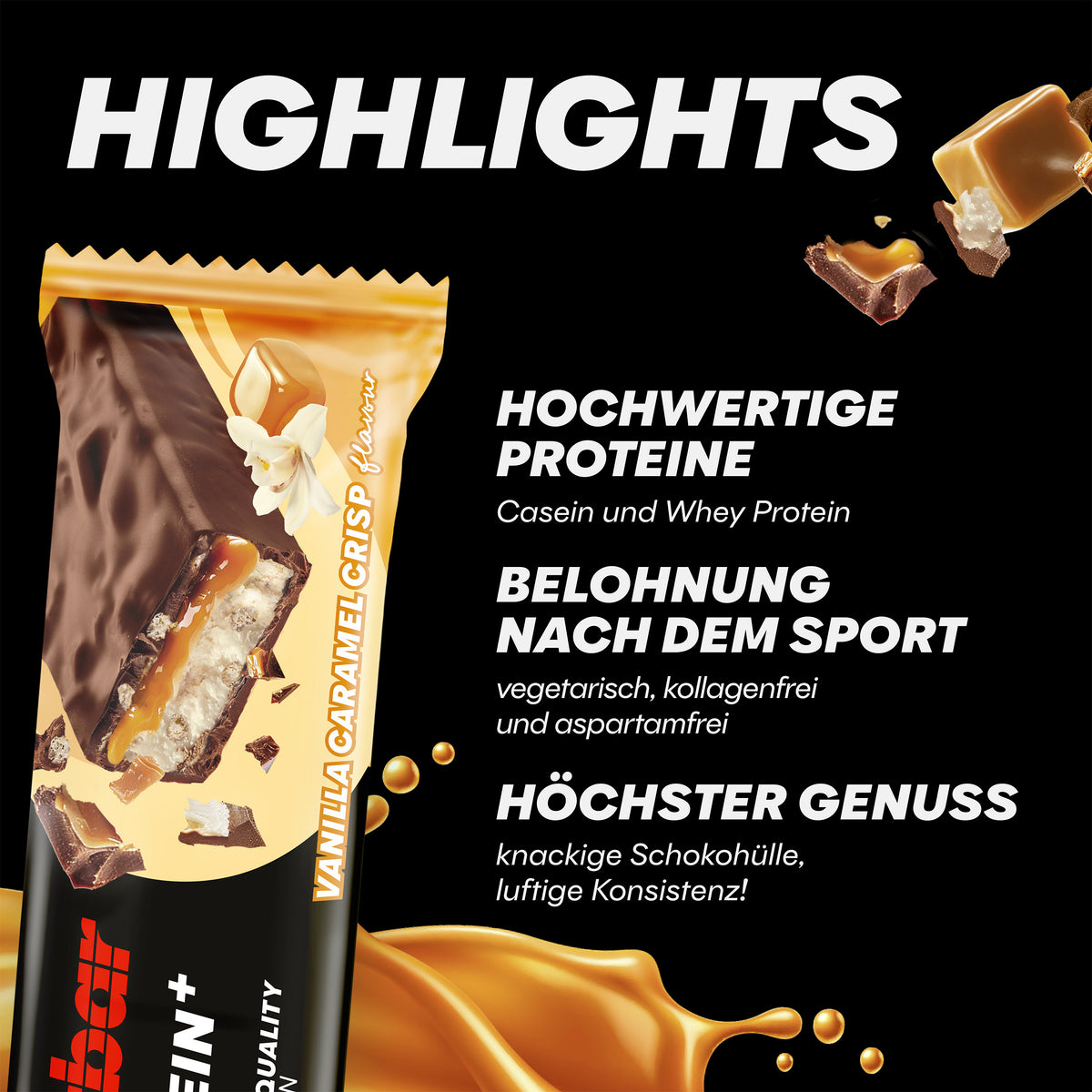 30% Protein+ Bar (15x55g) Vanilla Caramel Crisp