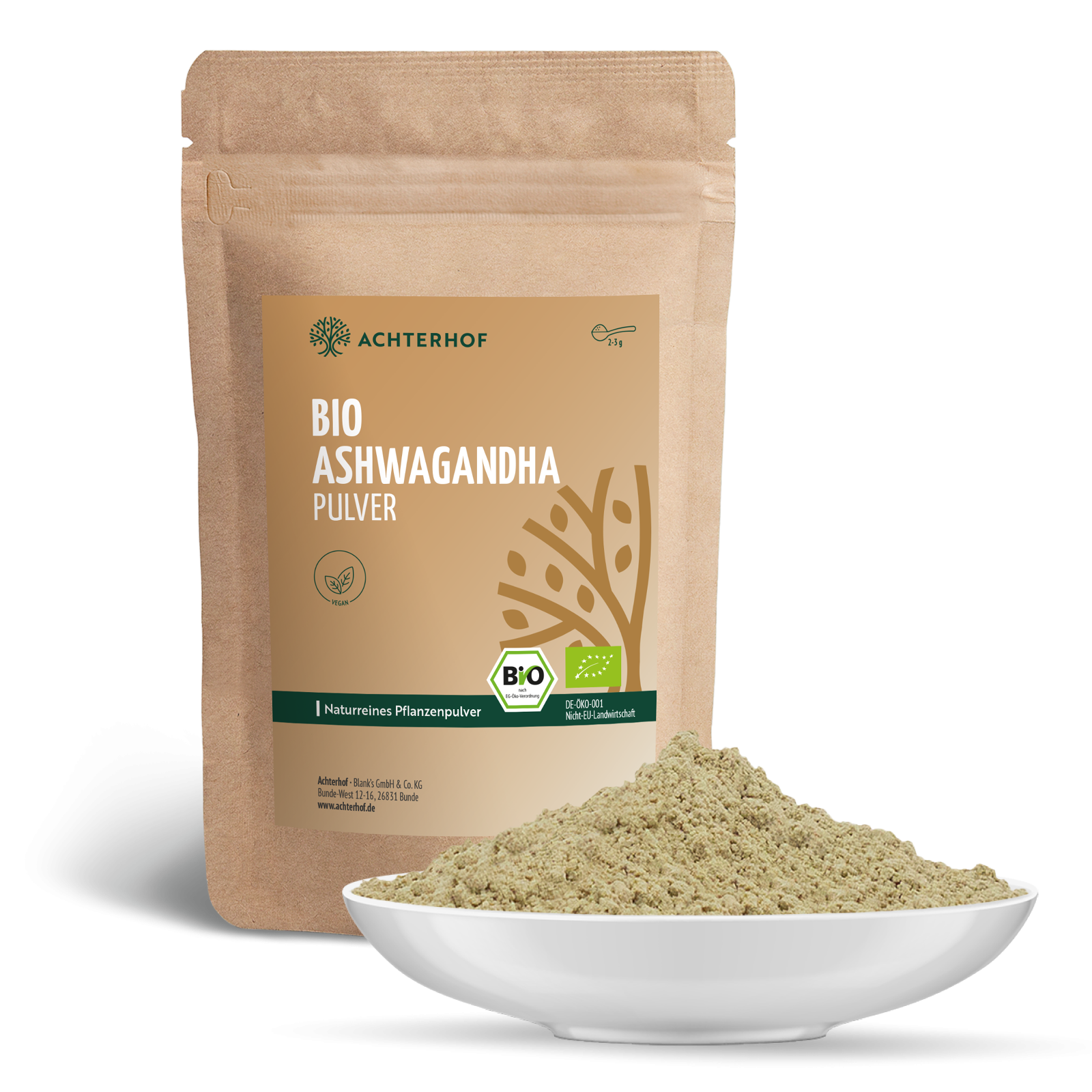 Bio Ashwagandha Pulver (1000g)