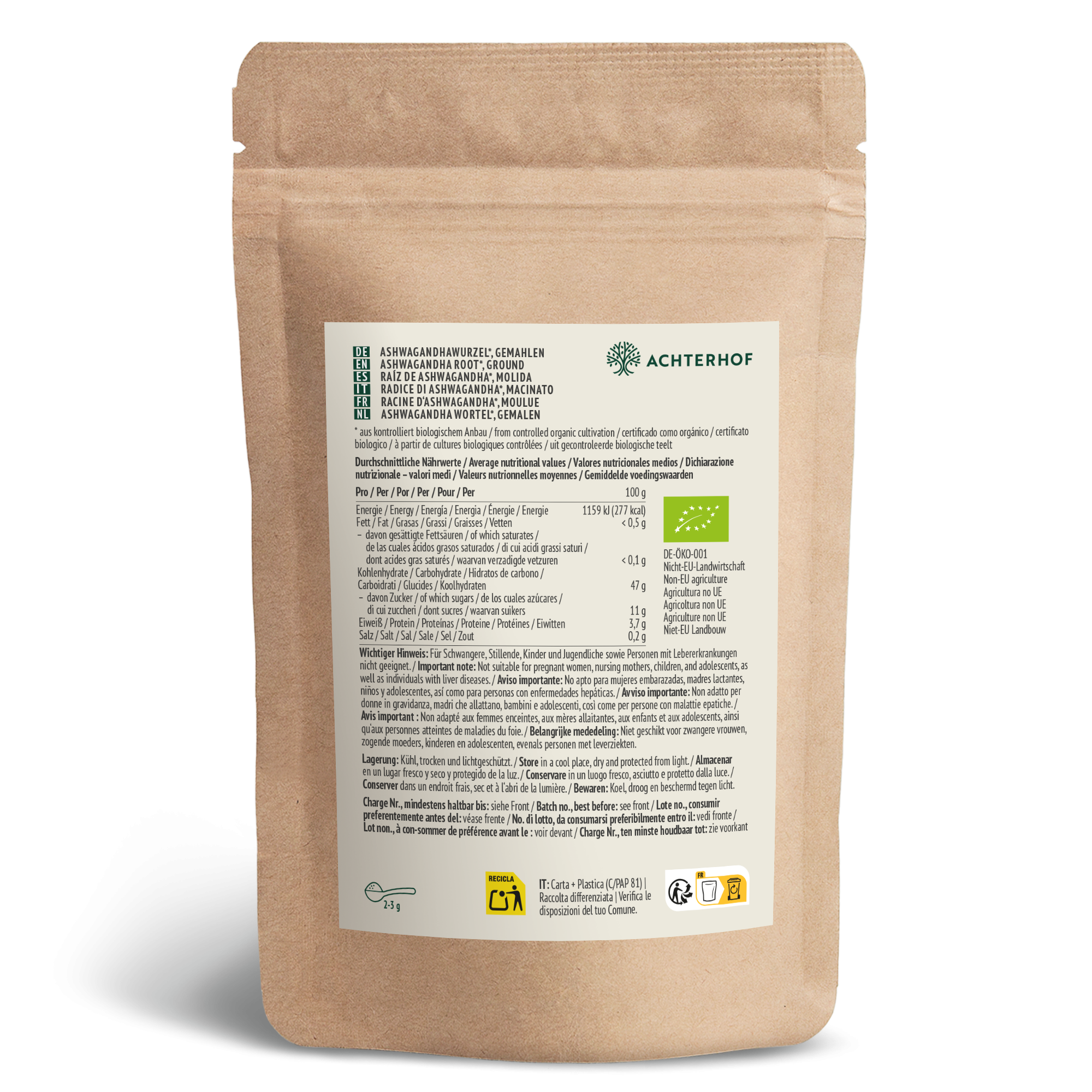 Bio Ashwagandha Pulver (250g)