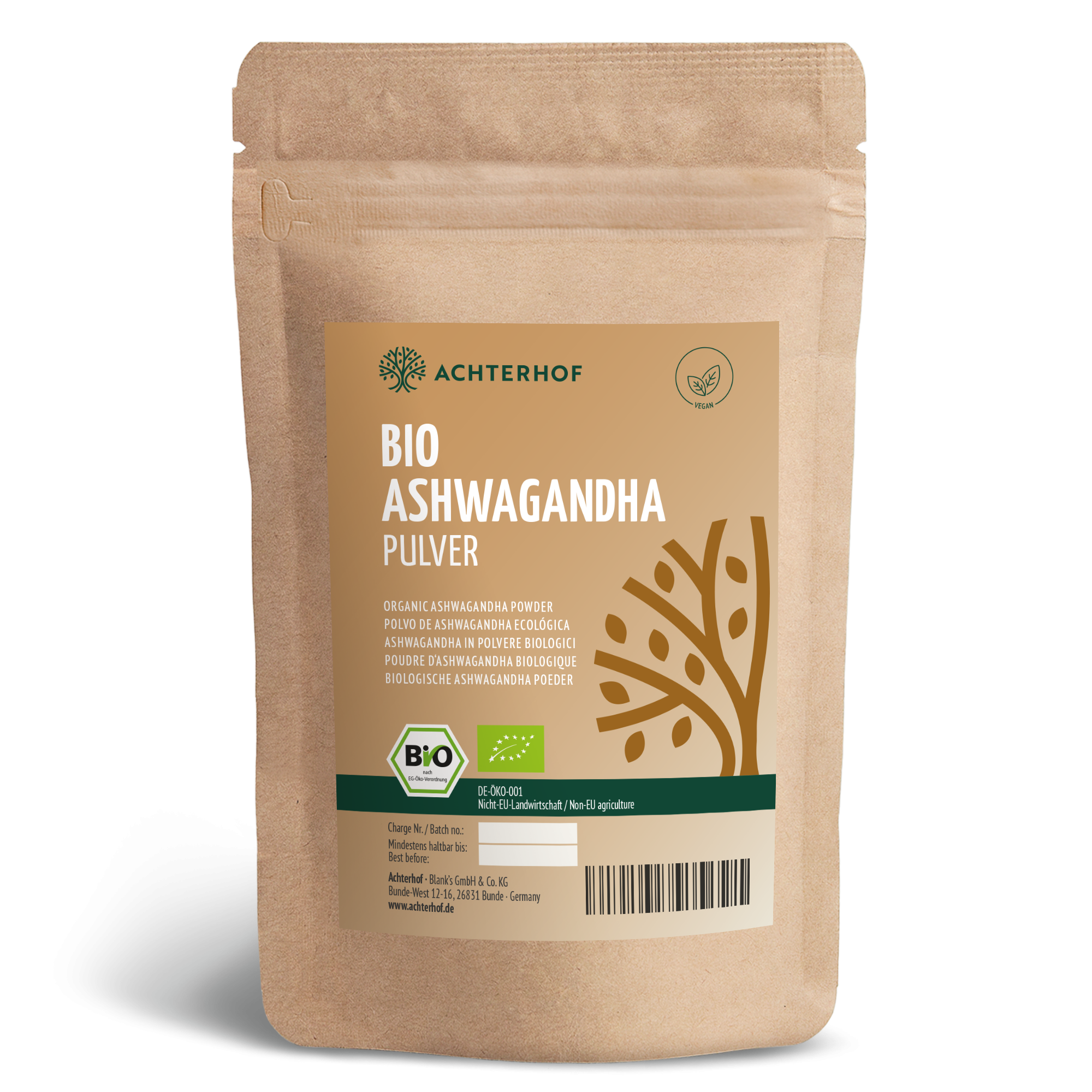 Bio Ashwagandha Pulver (1000g)