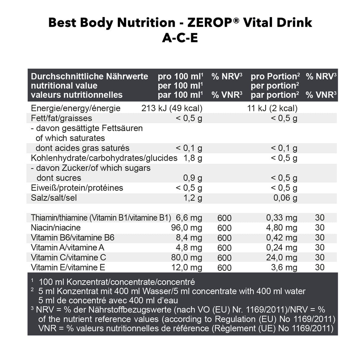 Vital Drink Zerop (1000ml) ACE
