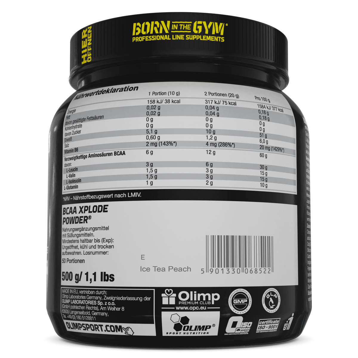 BCAA Xplode Powder (500g) Ice Tea Peach
