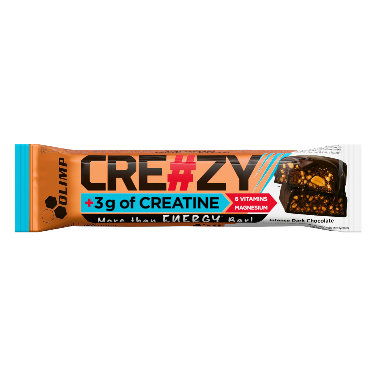 CRE#ZY Bar (20x45g) Intense Dark Chocolate