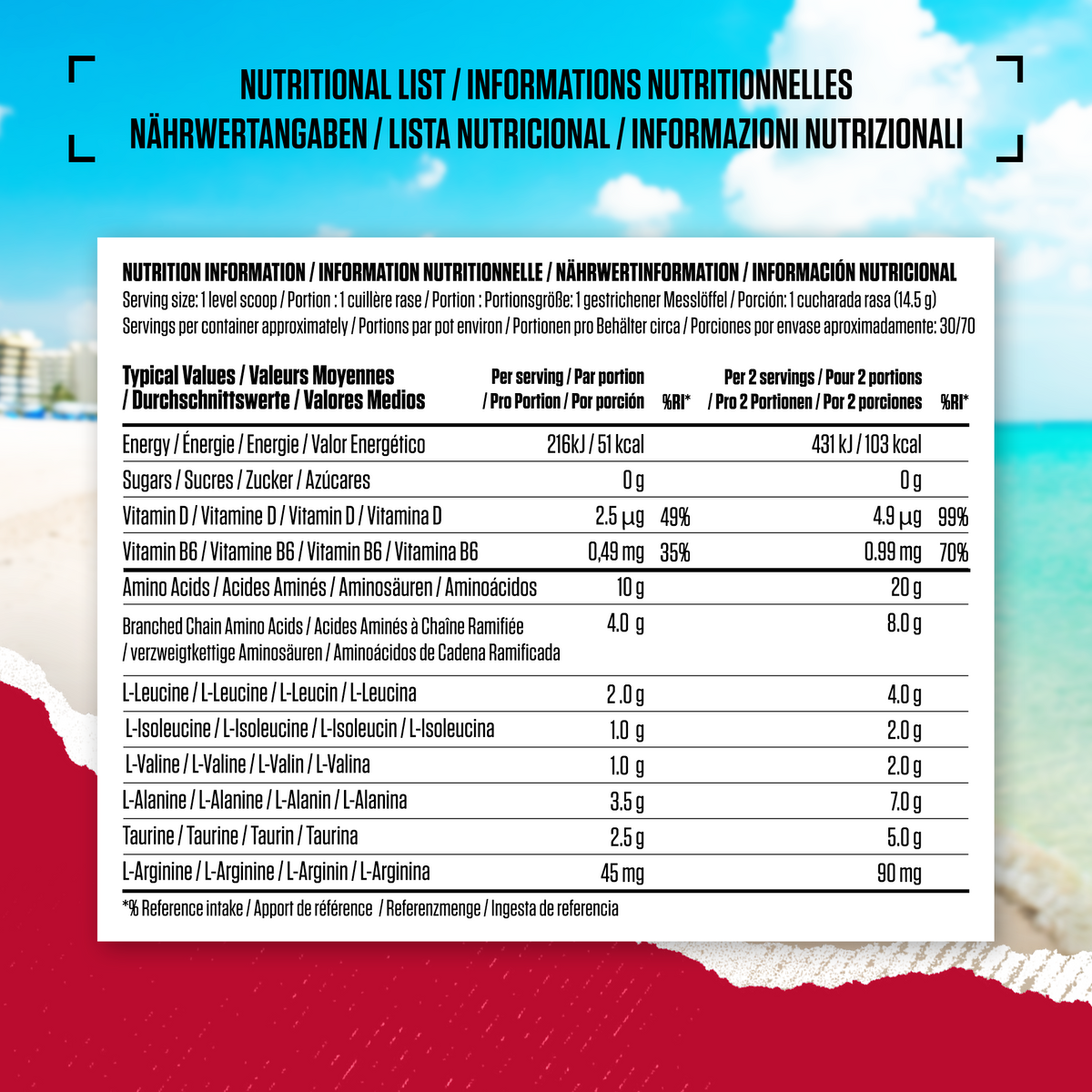 Amino X Aminosäuren BCAA (1000g) Fruit Punch