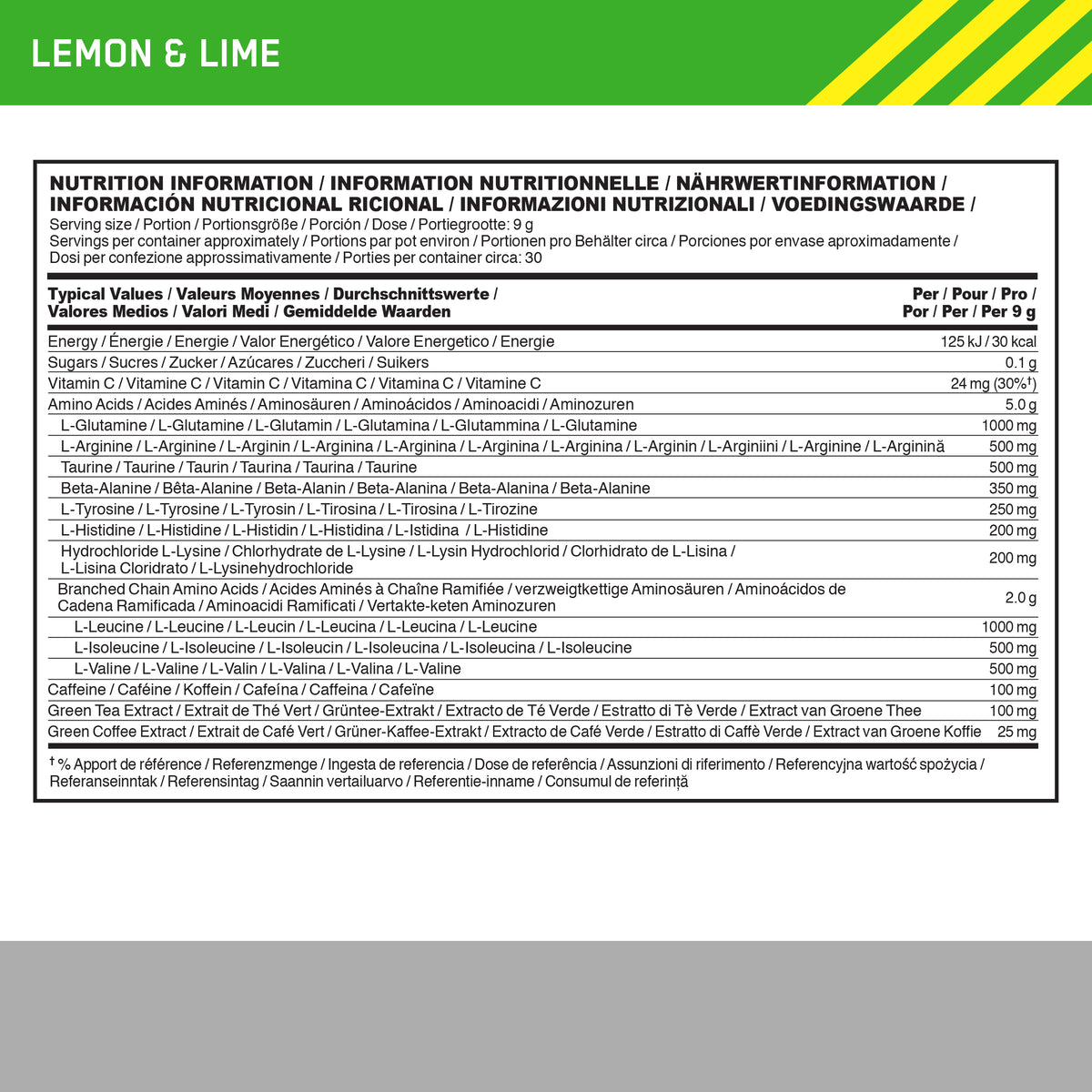Amino Energy (270g) Lemon and Lime