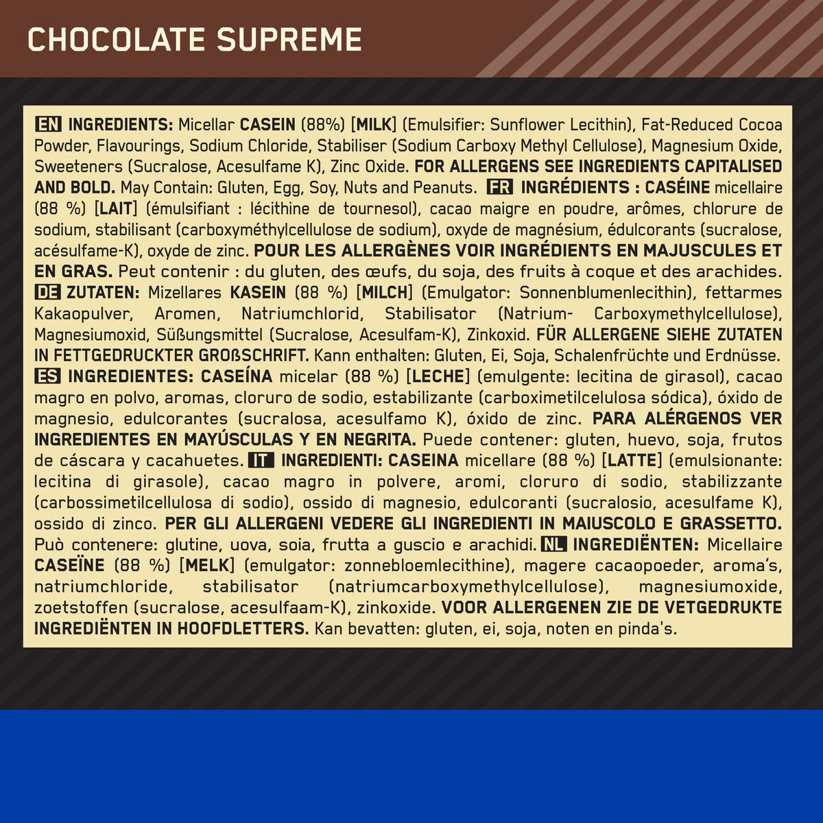 100% Casein Gold Standard (1820g) Schoko
