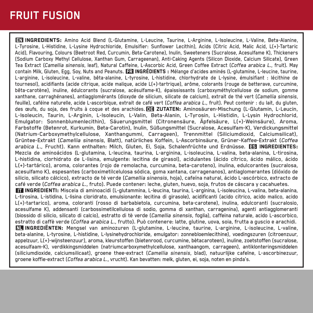 Amino Energy (270g) Fruit Fusion