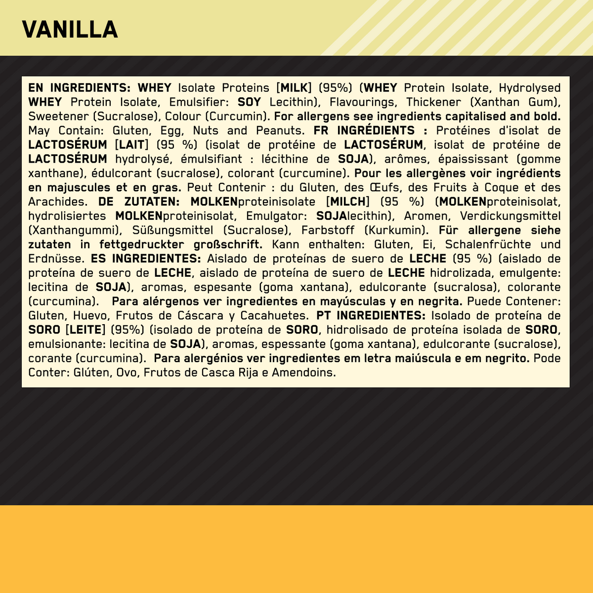 100% Gold Standard Isolate (930g) Vanilla