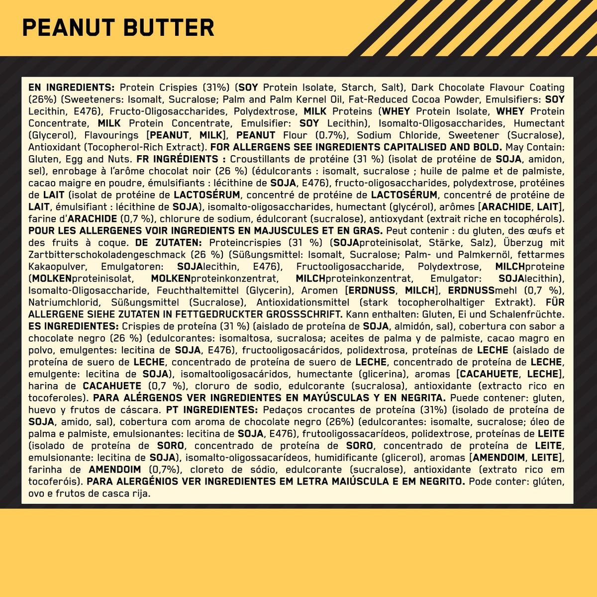 Crispy Protein Bar (10x65g) Peanut Butter
