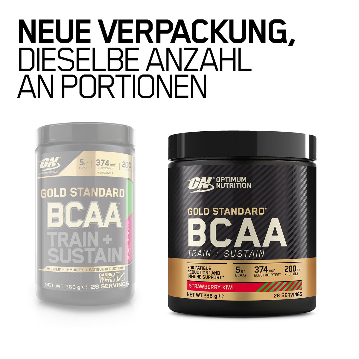 Gold Standard BCAA Train&Sustain (266g) Erdbeer-Kiwi