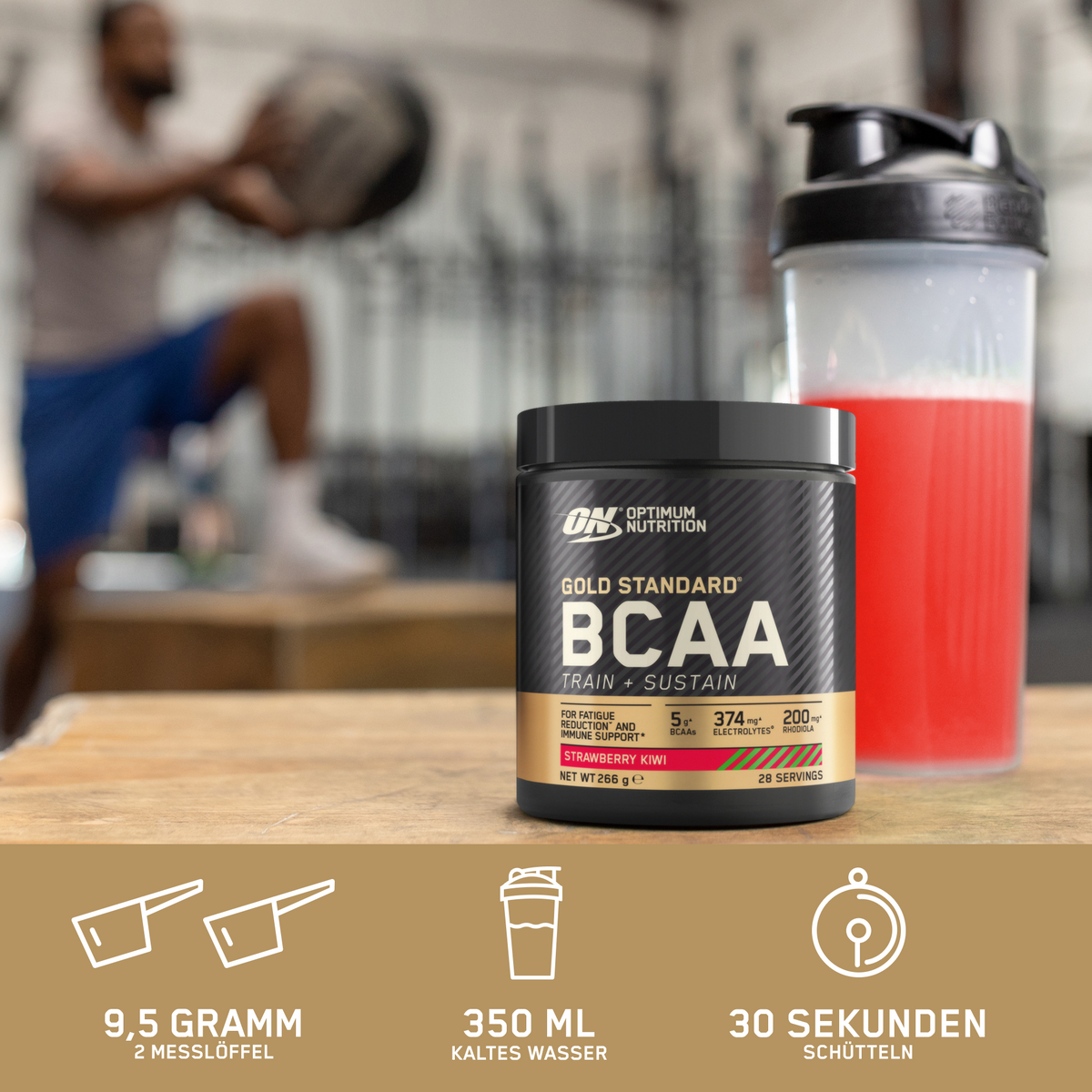Gold Standard BCAA Train&Sustain (266g) Himbeer-Granatapfel