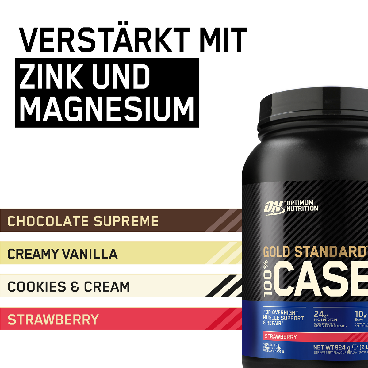 100% Casein (924g) Stawberry