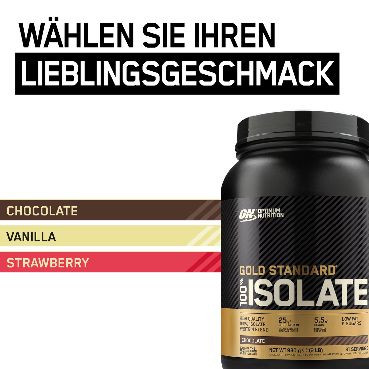 100% Gold Standard Isolate (930g) Chocolate