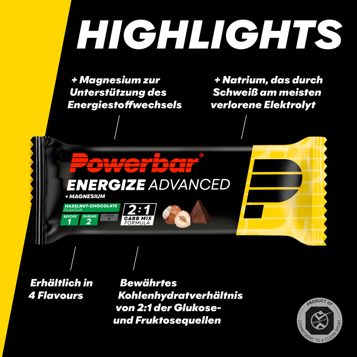 Energize Advanced (15x55g) Hazelnut Chocolate