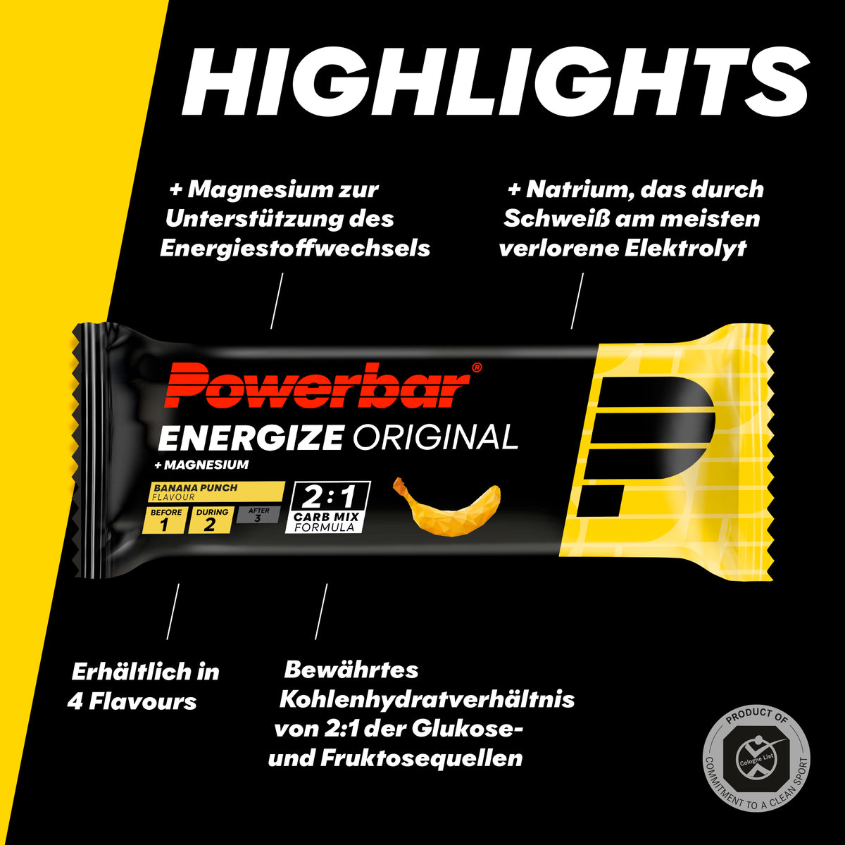 Energize Original Bar (15x55g) Banana Punch