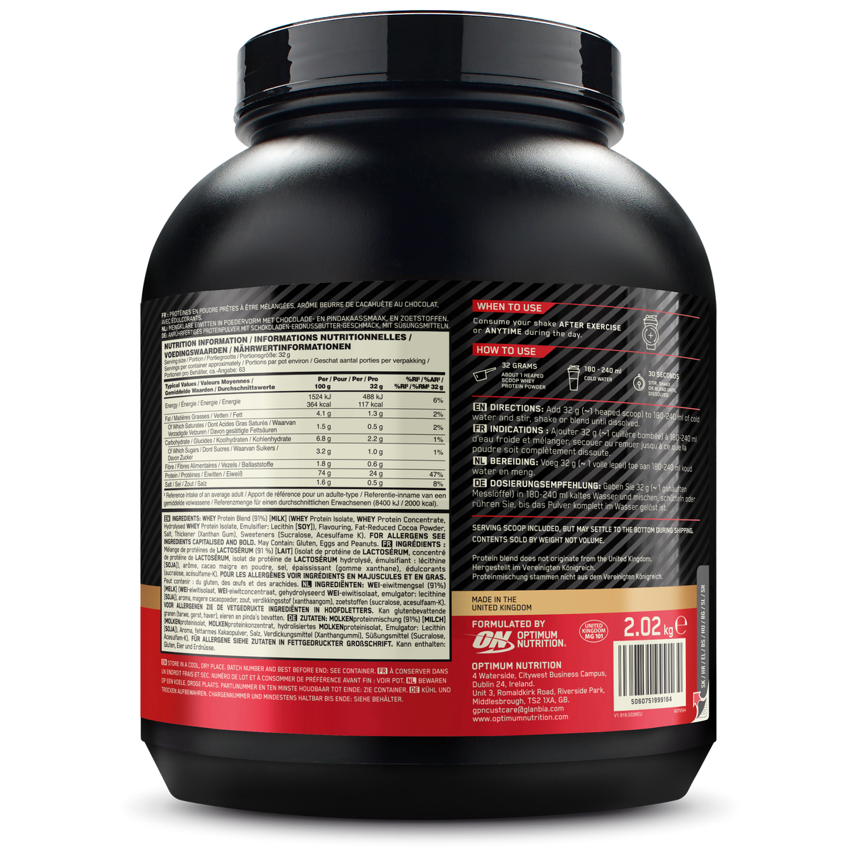 100% Whey Gold Standard (2040g) Chocolate Peanut Butter