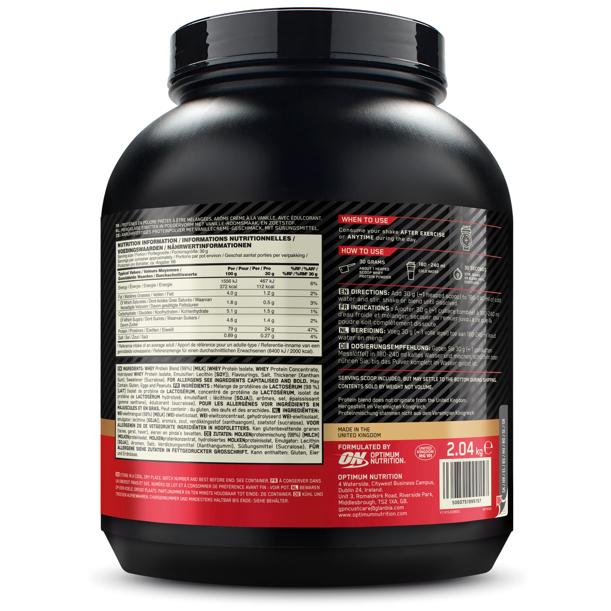 100% Whey Gold Standard (2040g) French Vanilla