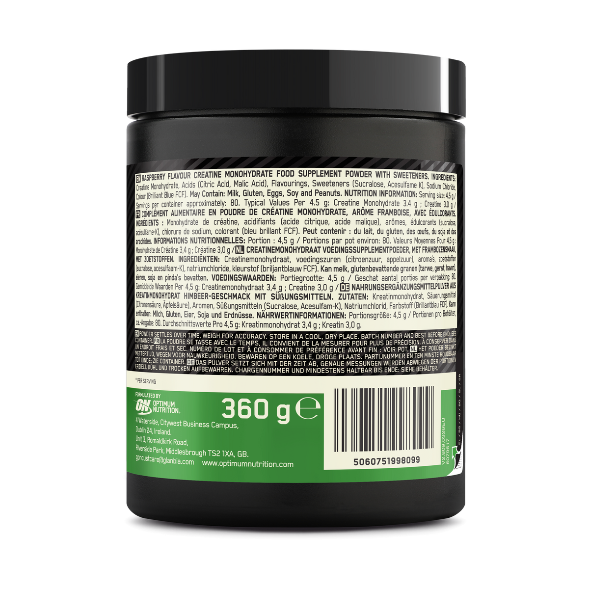 Micronised Creatine Powder Flavored (360g) Blue Raspberry