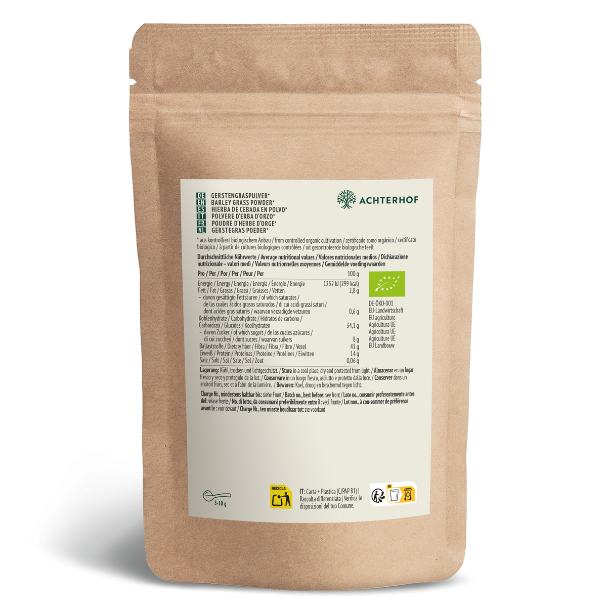 Bio Gerstengras Pulver (1000g)