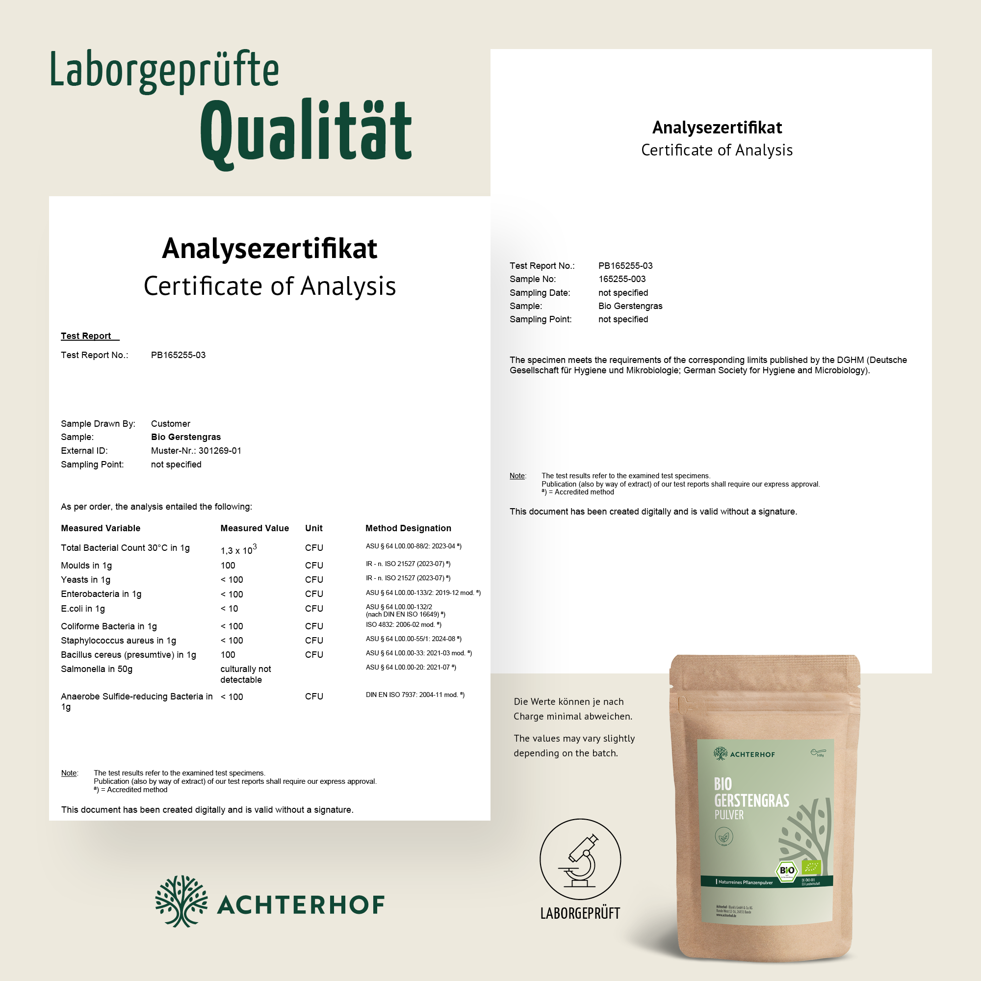 Bio Gerstengras Pulver (1000g)
