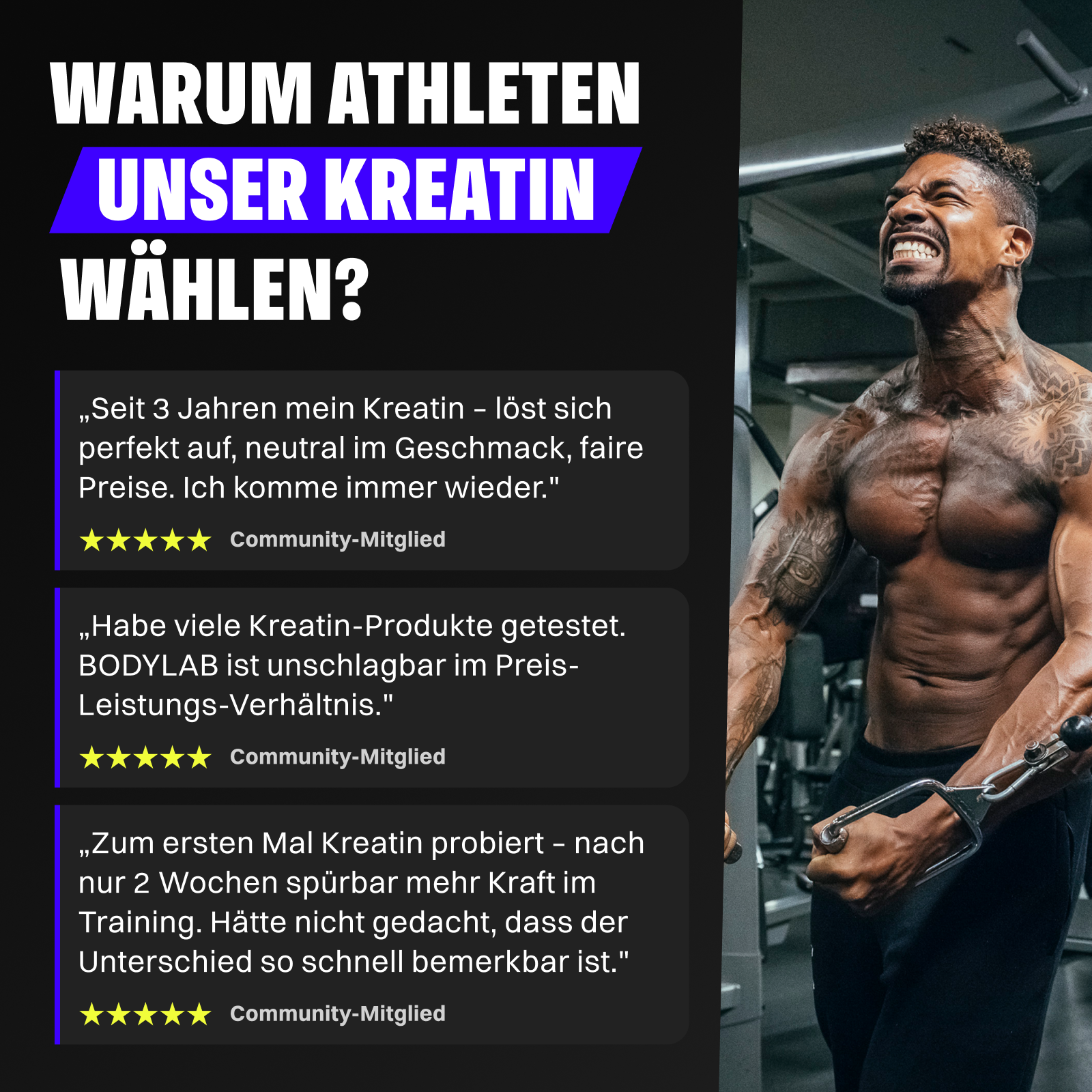 Creatine Monohydrate - 100% Pure Powder (2x1000g)